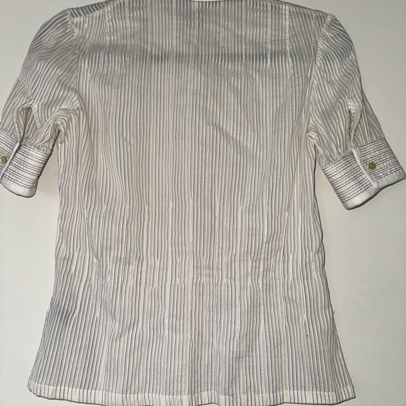 Marc Jacobs (Unworn) Sheer Blouse w/ Delicate Multi-colored Pinstripes Gorgeous! - Picture 7 of 12